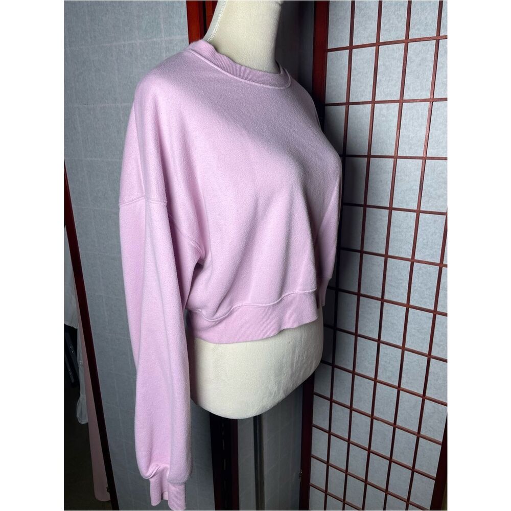 Wild Fable Women's Light Lavender Purple Crewneck Crop Sweatshirt (Size: XL) - Picture 5 of 16